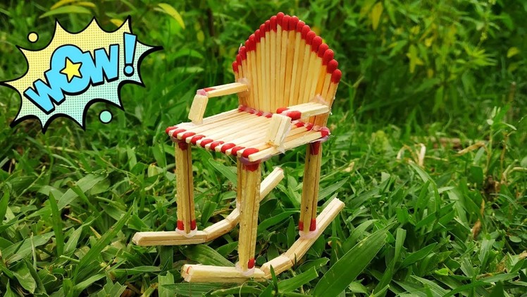 How to make matchstick rocking chai।  DIY chair making from matchstick। matchstick art and craft.