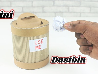 How to Make Mini Cardboard Dustbin | How to Make a Dustbin With Cardboard