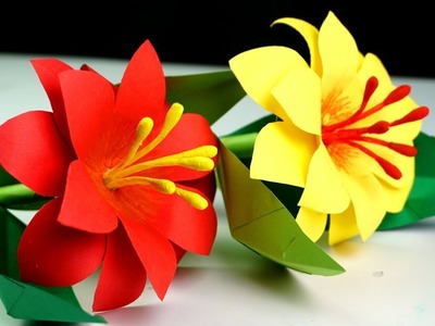 How to Make Paper Stick Flower - Making Paper Flowers Step by Step - Handmade Craft