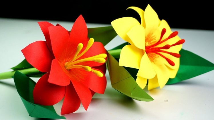 How to Make Paper Stick Flower - Making Paper Flowers Step by Step - Handmade Craft