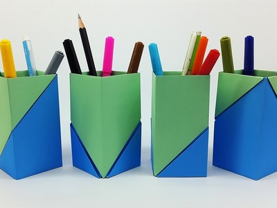 How to Make Pen stand | Paper Pen.Pencil Holder || Hexagonal Easy Tutorial - Diy