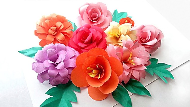 How to Make Rose Paper Flowers | DIY Rose Paper Flower | Easy Paper Crafts!