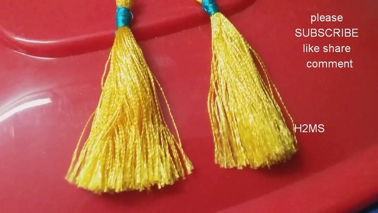 How to make simple tassel earrings l how to simple silkthread tassels. kuchchu l jewellery l fashion