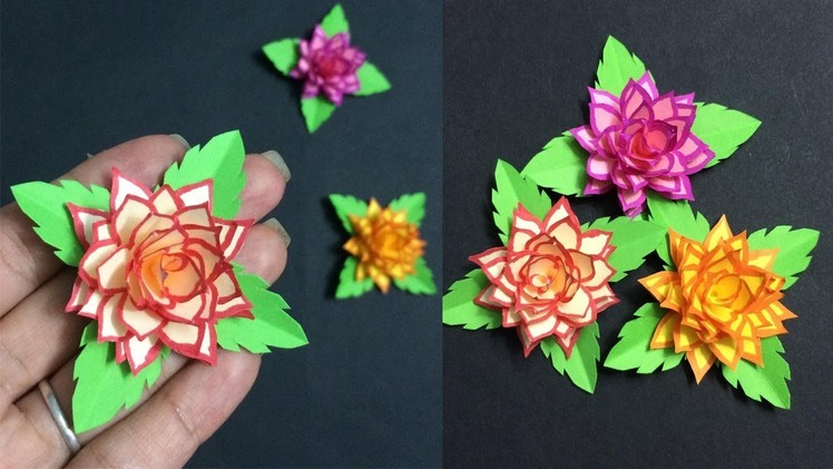 How to Make Small Paper Flower | Making Paper Flowers Step by Step | DIY-Paper Crafts