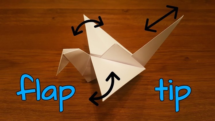 How To Make the WINGS FLAP of Origami Flapping Bird