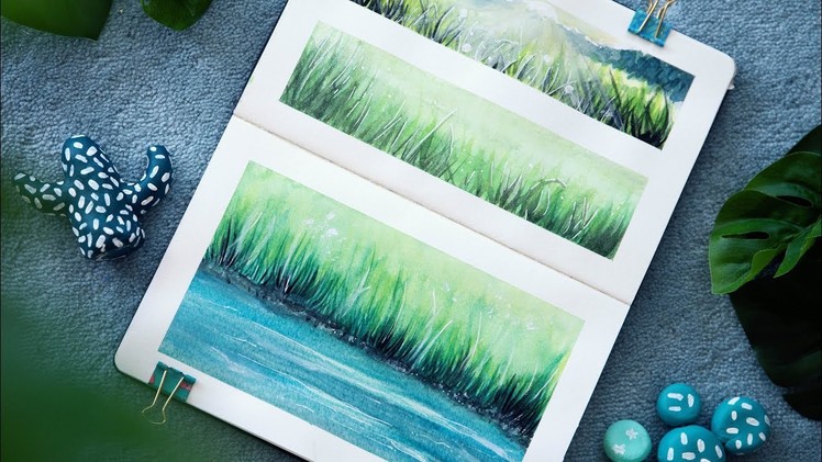 How to Paint Grass with Watercolor (Easy Tutorial)
