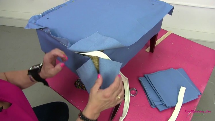 How To Slipcover An Ottoman Part 2 Pin Fitting The Ottoman