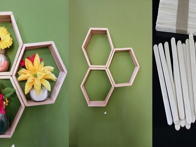 How to turn Ice Cream Sticks into Beautiful Wall Decoration Ideas ! Ice Cream Stick Crafts