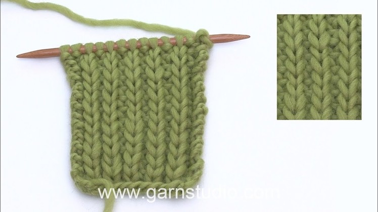 How to work false English rib and purl stitches back and forth on needle