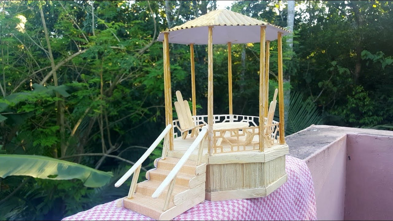 Ice cream stick house | How to Make Popsicle Stick House | j4 art