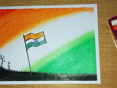 Independence day drawing | Creative drawing Indian Flag | how to draw Indian flag for kids