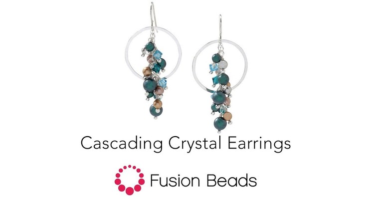 Learn how to create the Cascading Crystal Earrings by Fusion Beads