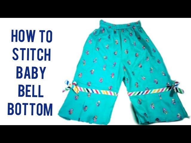 Learn how to stitch baby bell bottom pent box pleated