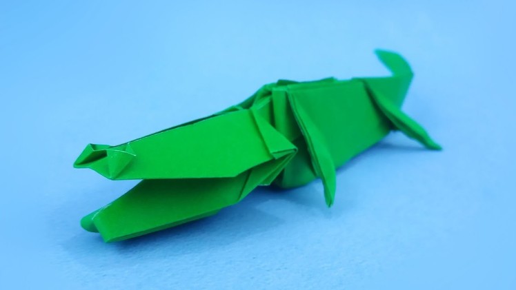Origami: Crocodile. Alligator | How to make a Paper Crocodile! - Instructions in English (BR)