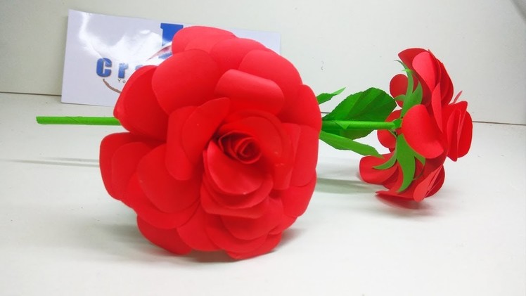 Origami Rose Flower | How to Make Small Rose Paper Flower | linascraftclub