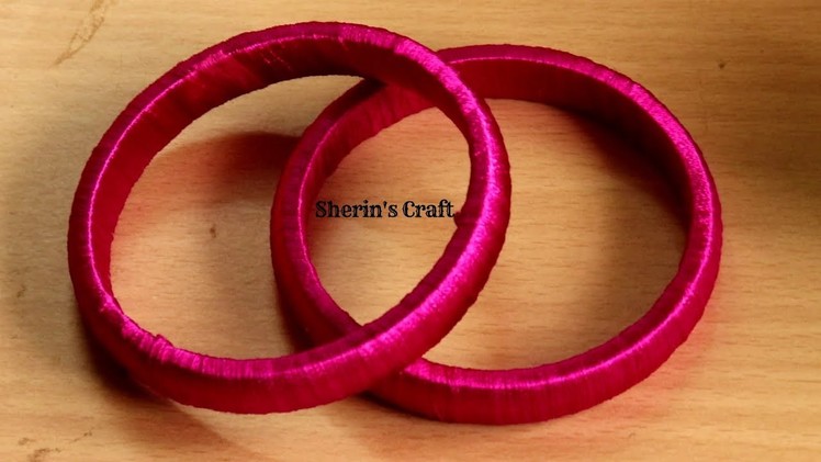 Silk Thread Bangles Making | How To Make Thread Bangles