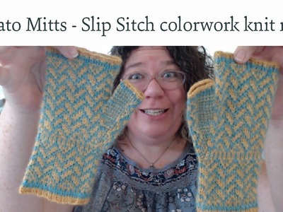 Spigato Mitts New Slip Stitch Colorwork Fingerless Knitting Pattern