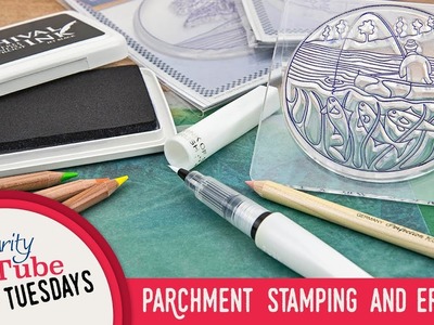 Stamping How To - Parchment Stamping and Erasing