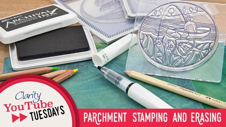 Stamping How To - Parchment Stamping and Erasing