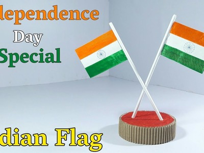 तिरंगा झंडा कैसे बनाएं | How To Make A Indian Flag | DIY Indian Tricolor Flag | Basic Craft