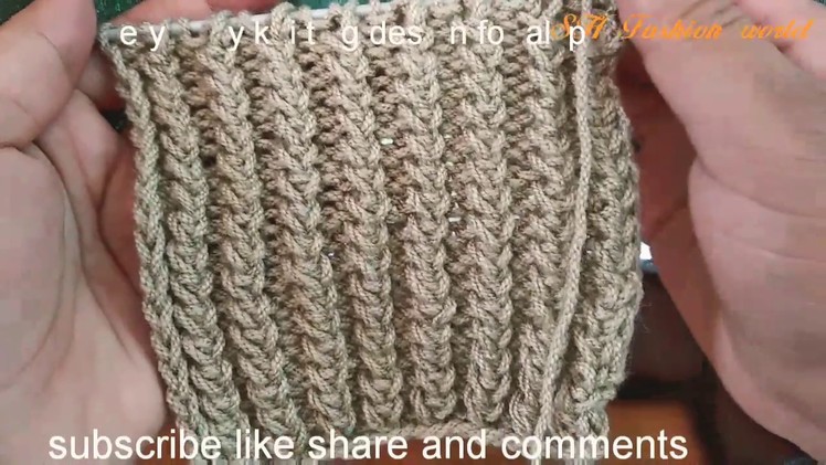 Very easy knitting design for all projects. easy knitting pattern in Hindi ( English subtitles).