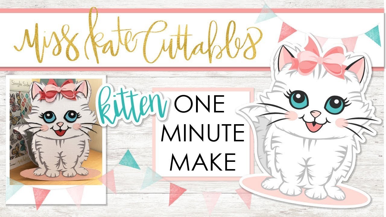 Download 1 Minute Make - Cute Kitten - Layered SVG How To Tutorial ...