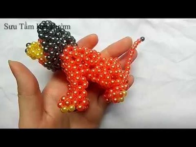 Beads - How to make keychains: lion 1 (sư tử)