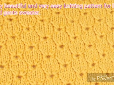 Beautiful and very easy knitting pattern for ladies and gents sweater in Hindi . English subtitles.