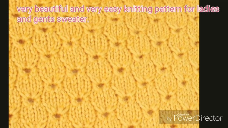 Beautiful and very easy knitting pattern for ladies and gents sweater in Hindi . English subtitles.
