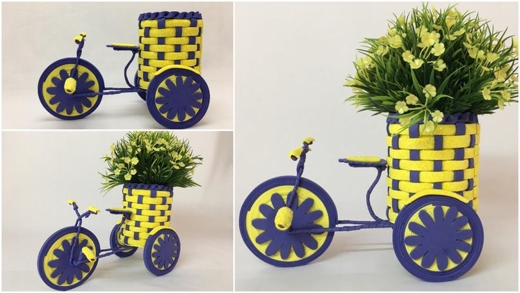 Bicycle Flower vase Holder | How to Make Decorative Bicycle For Flower Pot Holder