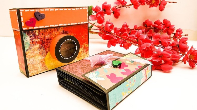 DIY camera look scrapbook  | cute scrapbook | handmade birthday gift ideas