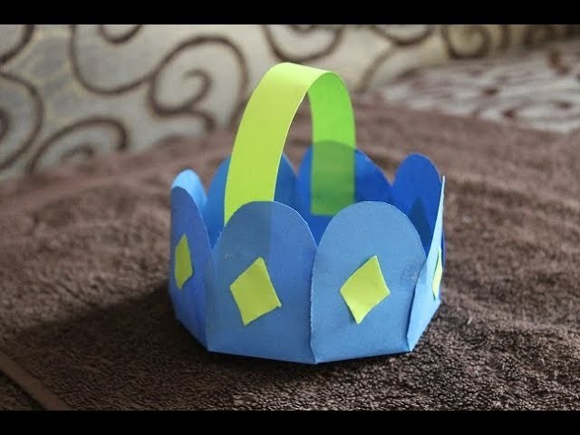 DIY - How To Make Paper Flower Basket - DIY Flower Shaped Paper Basket for Occasion