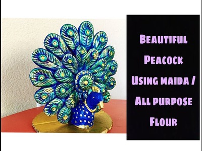 DIY peacock  using All purpose flour or maida how to make peacock mural. Fashion pixies