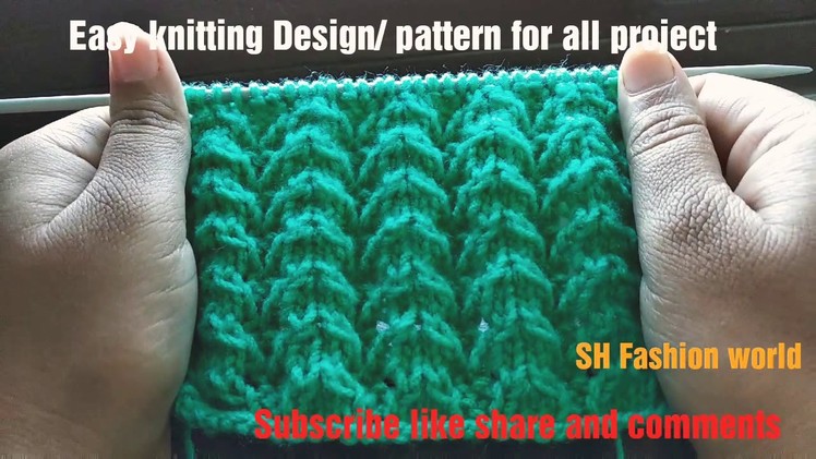 Easy knitting design.pattern latest for ladies sweater and gents sweater in Hindi (Englis subtitles)