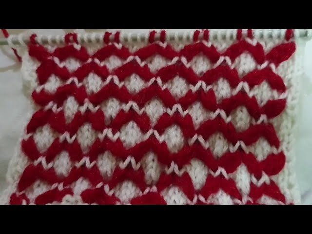 Easy Knitting Pattern || Two Colour Knitting design || Kids Sweater Design