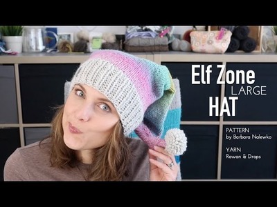 Elf Zone Hat   LARGE   Barbara Nalewko finished object knitting ILove