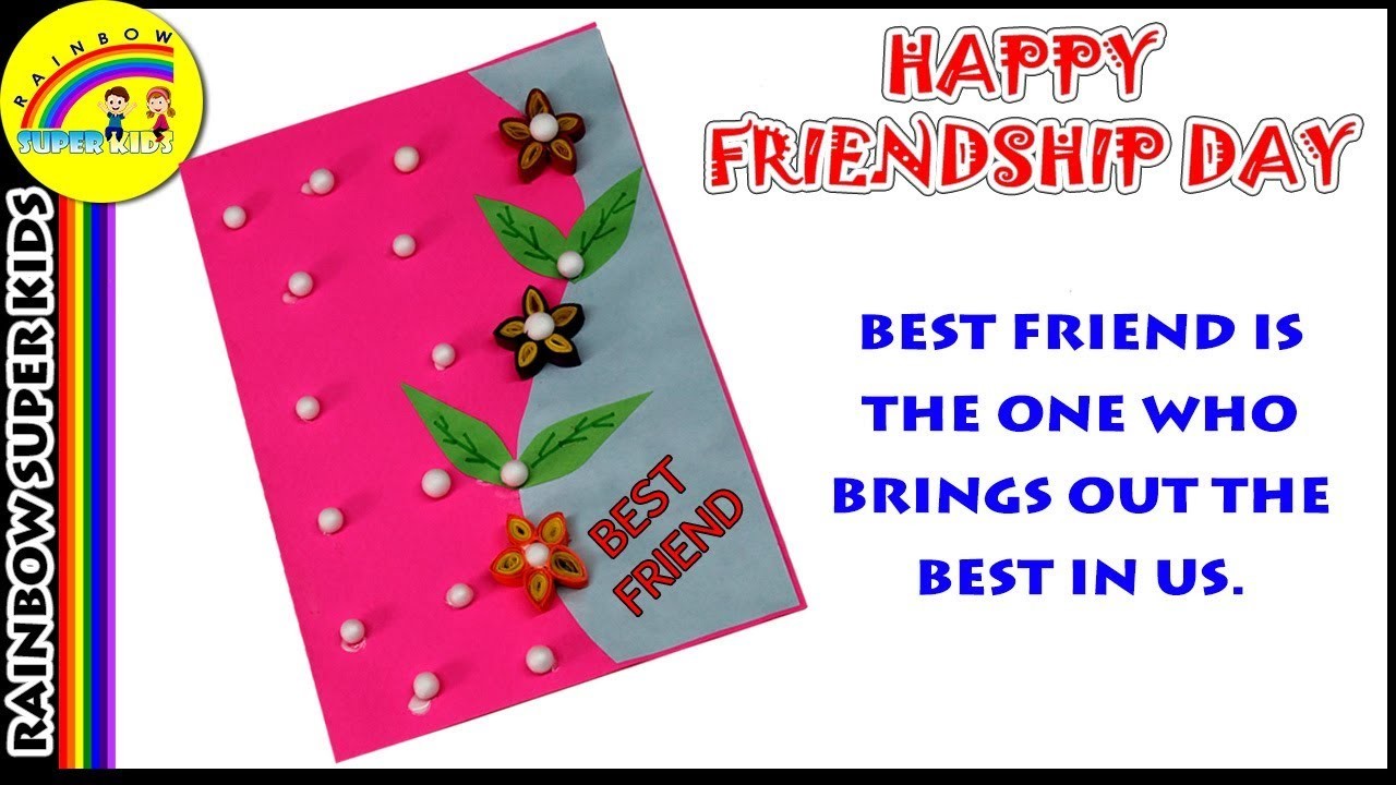Friendship Day Card Making How To Make Card For Friend Happy Friendship Day