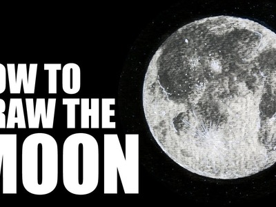 HOW TO. Draw the Moon with Pencils. Timelapse Moon Drawing