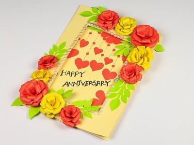 How to make A beautiful greeting card for Anniversary | DIY Anniversary Card