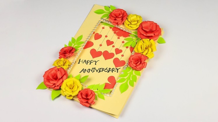 How to make A beautiful greeting card for Anniversary | DIY Anniversary Card