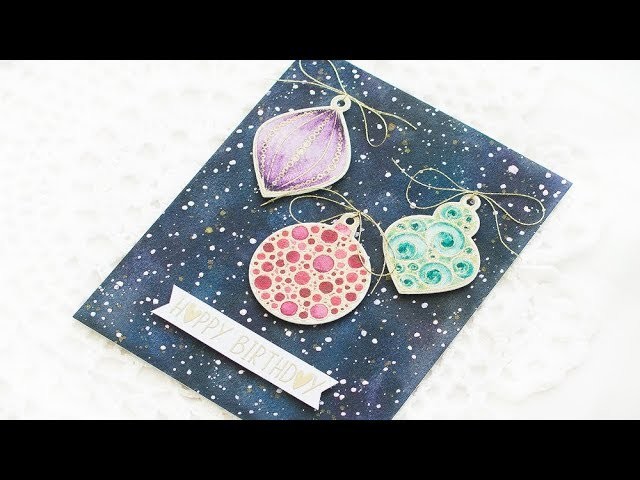 How to Make a Birthday Card w. Galaxy Background (feat. Simon Says Stamp Stamps & Dies)