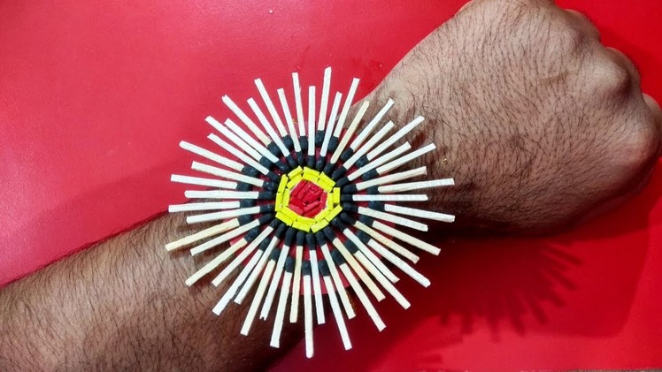 How to make a matchsticks rakhi.unique rakhi for raksha bandhan | Rakhi designs | Matchsticks rakhi
