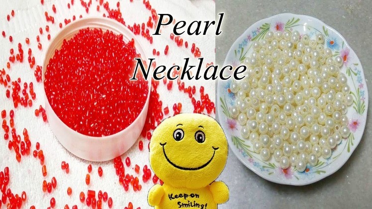 How to make a Pearl Beaded Necklace At Home | Jewellery Making | Diy | DiyArtiePie
