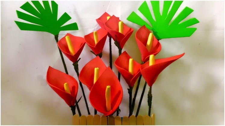 How to make anthurium flower | Easy way to make Anthuriums From Paper