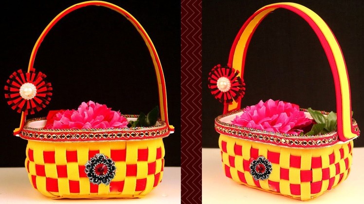 How to Make Basket from Craft Foam Sheet and Ice Cream Box - DIY Easter Basket Ideas