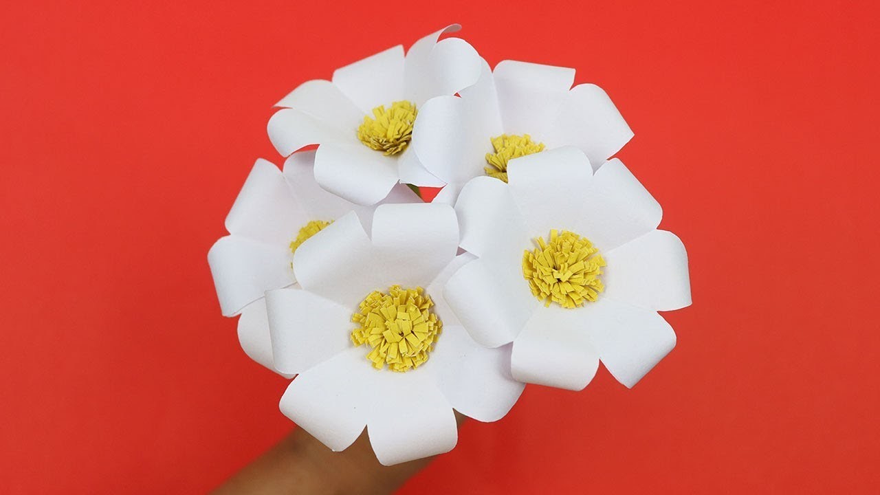 How to Make DIY Very Easy to Make Beautiful Flowers with Color Paper
