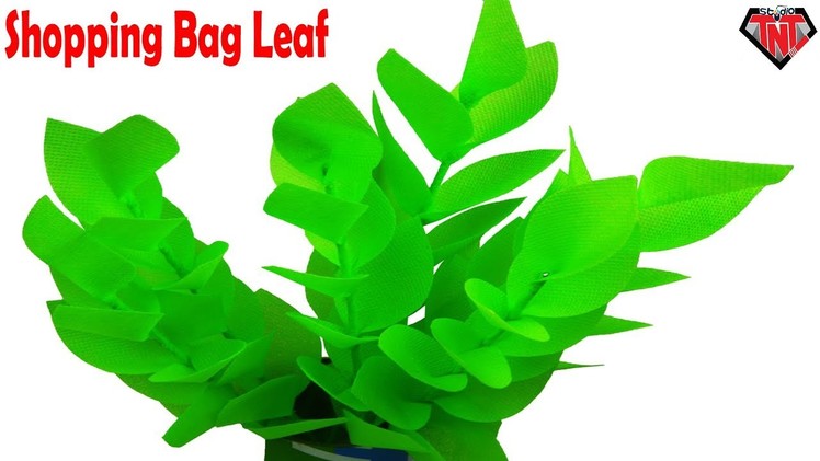 How To Make Eucalyptus Leaf With Shopping Bag || Best Out of Waste Carry Bag