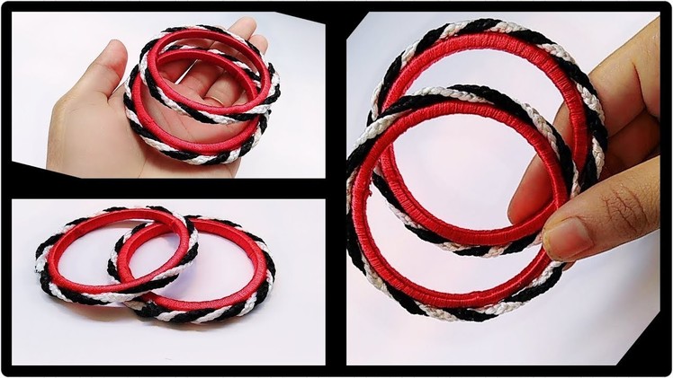 How to make Fancy Silk Thread Bangles.Simple&Beautiful Bangles. !