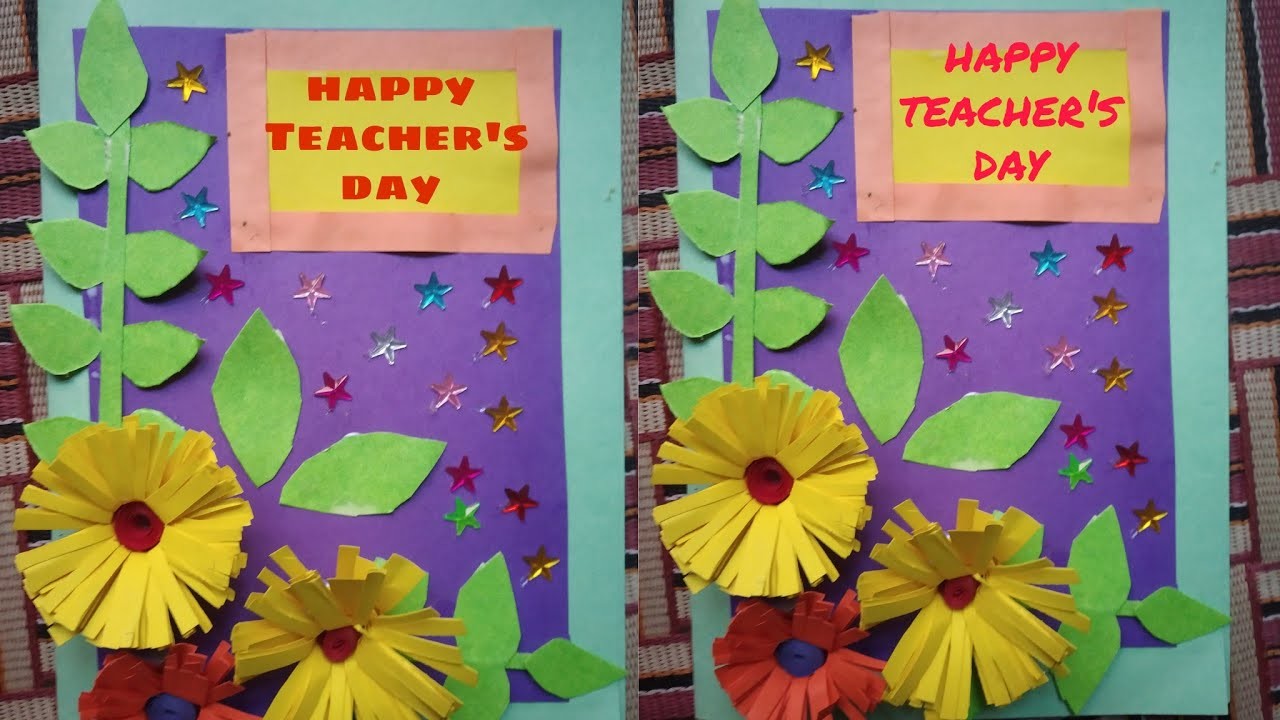 How To Make Greeting Card For Teachers Day Easy