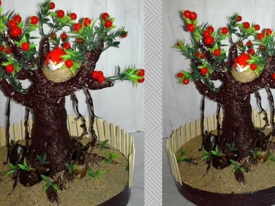 How to make newspaper bonsai tree ||craft with newspaper ||diy home decor ||dustu pakhe ||